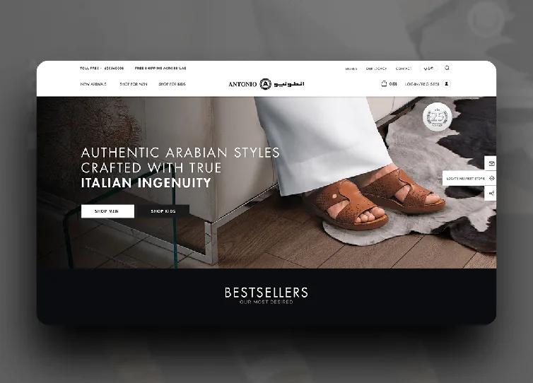 Antonio website designed by GMI
