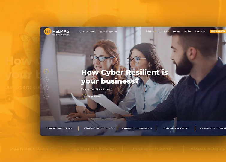 Help AG website designed by GMI