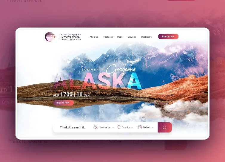International Travel Services website designed by GMI