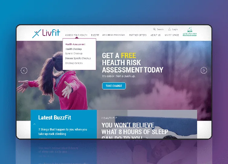 Livfit website designed by GMI
